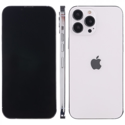 Modèle d'affichage factice non fonctionnel à l'écran noir pour iPhone 13 Pro Max (Blanc) SH697W554-37