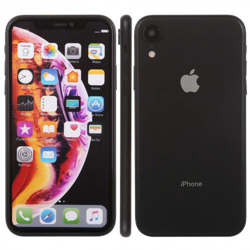 Modèle d'affichage factice factice d'écran non-couleur pour iPhone XR (noir) SH700B856-36