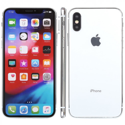 Modèle d'affichage factice factice d'écran non-couleur pour iPhone XS (blanc) SH701W1357-36