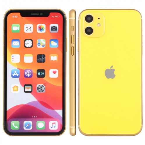 Modèle d'affichage factice factice d'écran non-couleur pour iPhone 11 (jaune) SH852Y874-37