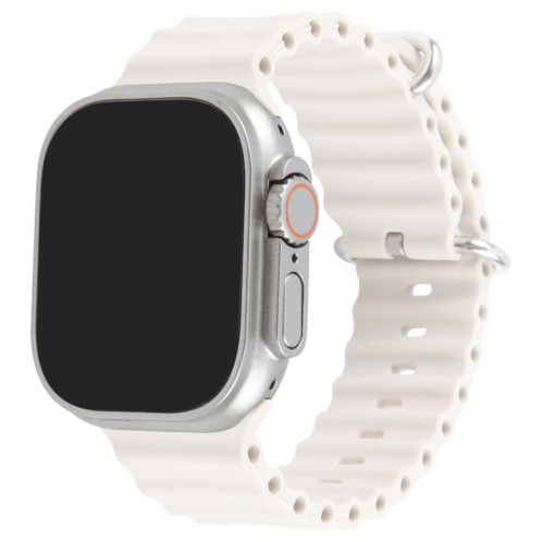 Pour Apple Watch Ultra 2 49 mm, écran noir, faux modèle d'affichage factice non fonctionnel (beige blanc) SH13EW458-38