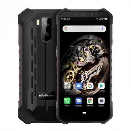  Téléphone robuste Ulefone Armor X5, 3 Go + 32 Go, IP68 / IP69K étanche à la poussière, antichoc, double caméra arrière, identification du visage, batterie 5000mAh, 5,5 pouces Android 9.0 MTK6763 SU135B1698-325