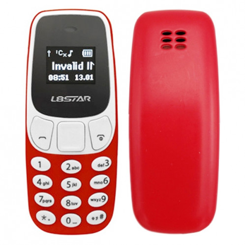 GTStar BM10 Mini Téléphone portable, Mains Libres Bluetooth Dialer Headphone, MP3 Music, Double SIM, Réseau: 2G (Rouge) SG674R1227-38