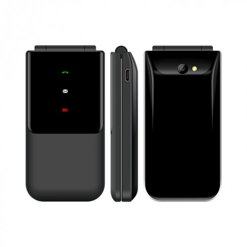 Uniwa F2720 Flip téléphone, 1,77 pouce, SC6531E, support Bluetooth, FM, GSM, Dual Sim (Noir) SU687B1682-39
