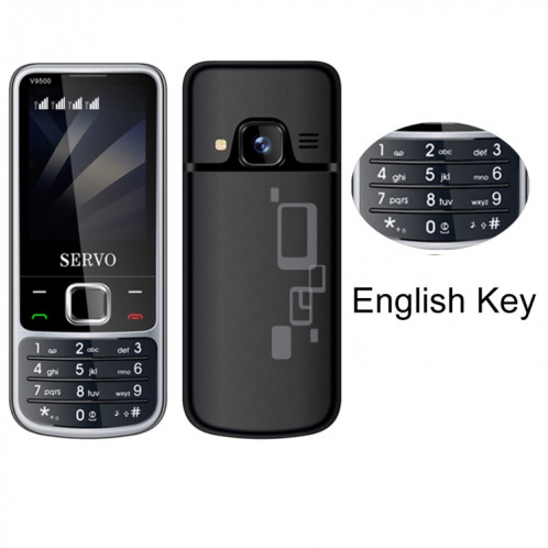 Servo V9500 téléphone portable, clé anglaise, 2,4 pouces, SPREDTRUM SC6531CA, 21 touches, support Bluetooth, FM, Son magique, lampe de poche, GSM, Quad SIM (Noir) SS056B1772-314