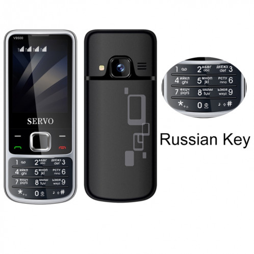 Servo V9500 téléphone portable, clé anglaise, 2,4 pouces, SPREDTRUM SC6531CA, 21 touches, support Bluetooth, FM, Son magique, lampe de poche, GSM, Quad SIM (Noir) SS057B947-314
