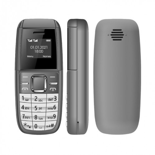 Mini BM200 Mobile Phone, 0,66 pouce, MT6261D, 21 touches, Bluetooth, musique mp3, double sim, réseau: 2G (gris) SH215H655-37