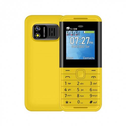 SERVO BM5310 Mini téléphone portable, clé anglaise, 1,33 pouces, MTK6261D, 21 touches, prise en charge Bluetooth, FM, Magic Sound, enregistrement automatique des appels, GSM, Triple SIM (jaune) SS387Y20-315