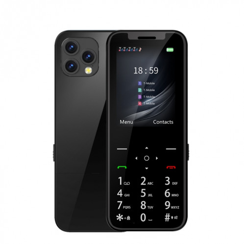 Mini téléphone portable SERVO X4, clé anglaise, 2,4 pouces, MTK6261D, 21 touches, prise en charge Bluetooth, FM, Magic Sound, enregistrement automatique des appels, torche, liste noire, GSM, Quad SIM (noir) SS444B1922-318