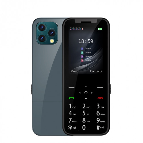 Mini téléphone portable SERVO X4, clé anglaise, 2,4 pouces, MTK6261D, 21 touches, prise en charge Bluetooth, FM, Magic Sound, enregistrement automatique des appels, torche, liste noire, GSM, Quad SIM (bleu) SS444L825-318