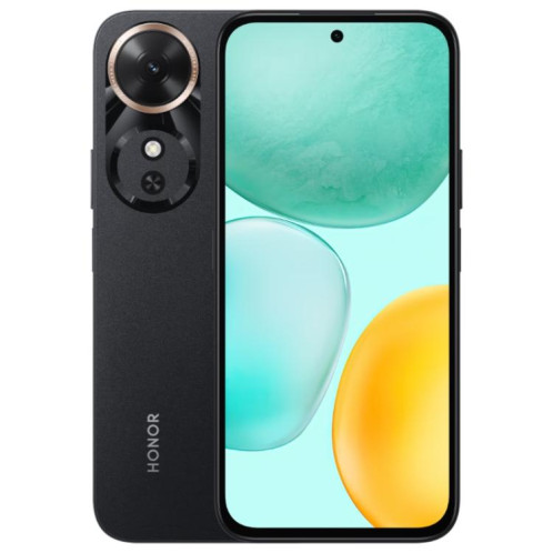 Honor Play 60, 6 Go + 128 Go, lecteur d'empreintes digitales latéral, écran 6,61 pouces, MagicOS 9.0, Dimensity 6300 Octa Core, réseau 5G, OTG (noir) SH900B1897-39
