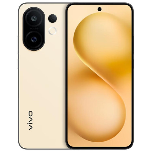 Vivo S30, 12 Go + 256 Go, écran 6,67 pouces, Android 15, Snapdragon 7 Gen 4 Octa Core, OTG, NFC, réseau 5G, compatible Google Play (jaune) SV420Y1303-328