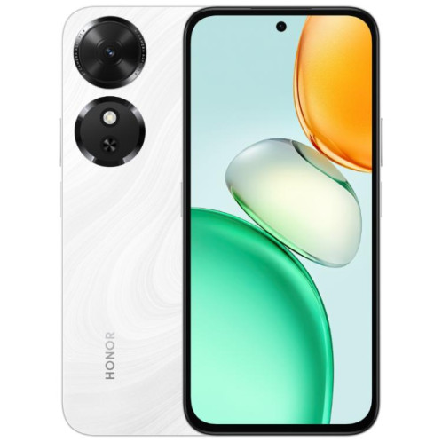Honor Play10C, 8 Go + 256 Go, lecteur d'empreintes digitales latéral, écran 6,61 pouces, MagicOS 9.0, Android 15, Dimensity 6300 Octa Core, réseau 5G, OTG (blanc) SH459W46-310