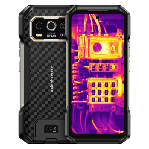  Téléphone robuste Ulefone Armor 27T Pro, imagerie thermique, 12 Go + 256 Go, vision nocturne, 10600 mAh, 6,78 pouces Android 14 MediaTek Dimensity 6300 Octa Core, réseau : 5G, NFC (noir) SH548B1182-318