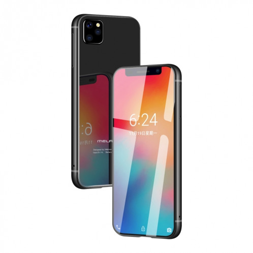 Melrose 2019, 3 Go + 32 Go, Identification du visage et d'empreinte digitale, 3,4 pouces, Android 8.1 MTK6739V / WA quad noyau jusqu'à 1,28 GHz, réseau: 4g, double carte SIM, support Google Play (Black) SH928B1837-317