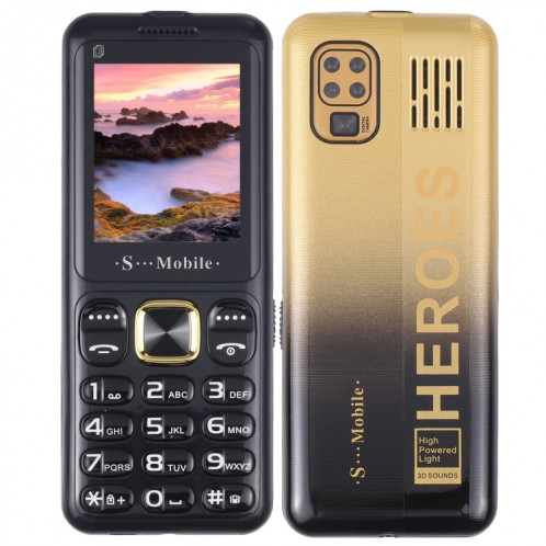 Téléphone pour personnes âgées W23, 2,2 pouces, batterie 800 mAh, 21 touches, prise en charge Bluetooth, FM, MP3, GSM, Triple SIM (or) SH212J1290-36