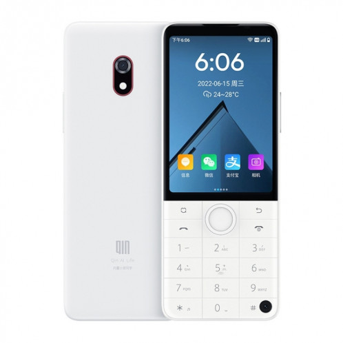 QIN F22 Pro 4G, 4 Go + 64 Go, 3,54 pouces Android 12 Helio G85 Octa Core, réseau : 4G, OTG, télécommande infrarouge, SIM unique, prise en charge de Google Play (blanc) SH409W1330-310