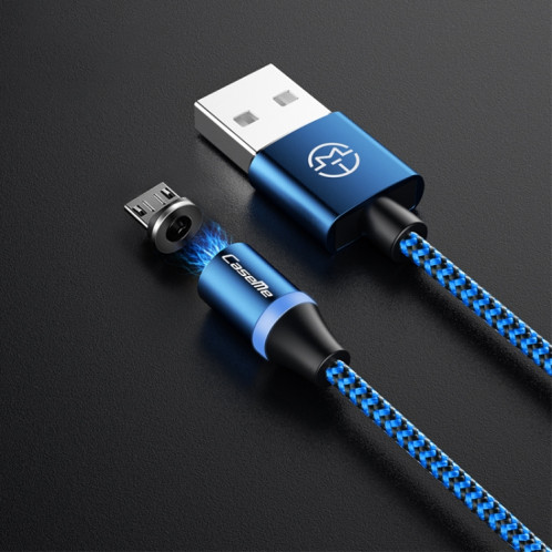 Câble de chargement magnétique CaseMe Series 2 USB vers Micro USB, longueur: 1 m (bleu foncé) SC131D148-314