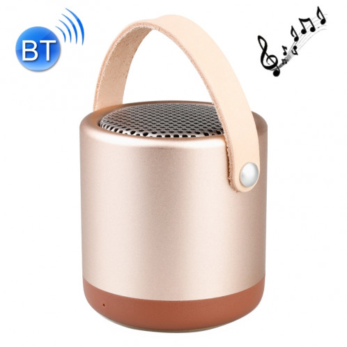 A056 Portable En Métal En Plein Air Bluetooth V4.1 Enceinte Avec Micro, Support Mains Libres Et AUX Line In (Or) SH247J1387-310