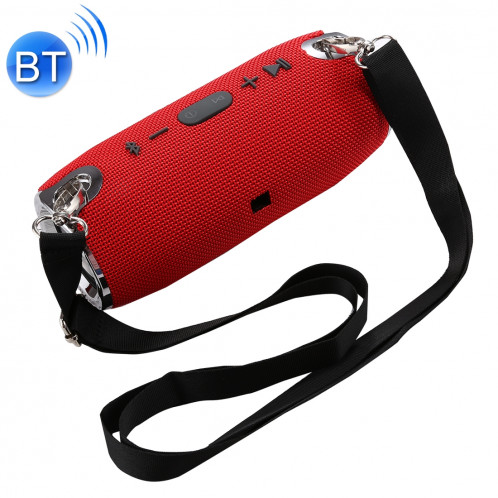 Haut-parleur stéréo portable Bluetooth V4.1 avec courroie, microphone intégré, carte TF de soutien et AUX IN, distance Bluetooth: 10 m (rouge) SH156R1014-38