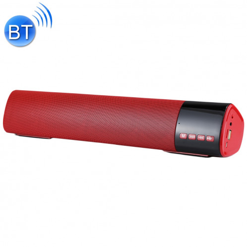 B28S Nouveau Haut-parleur stéréo Bluetooth V3.0 + EDR avec écran LCD, MIC intégré, prise en charge des appels mains libres et carte TF & AUX IN, Bluetooth Distance: 10 m (rouge) SH158R1198-37