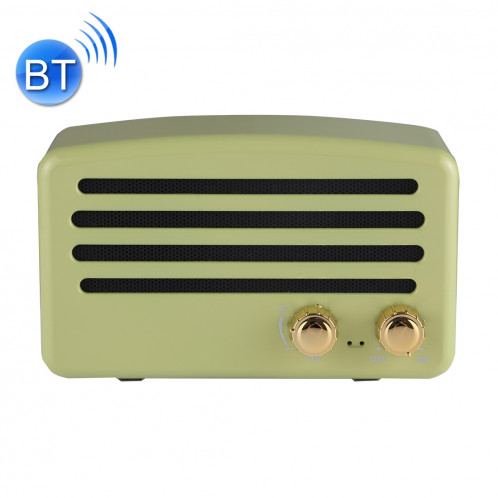 Haut-parleur stéréo sans fil portable Bluetooth V4.2 avec lanière, microphone intégré, prise en charge des appels mains libres et carte TF & AUX IN & FM, distance Bluetooth: 10 m (vert) SH202G942-38