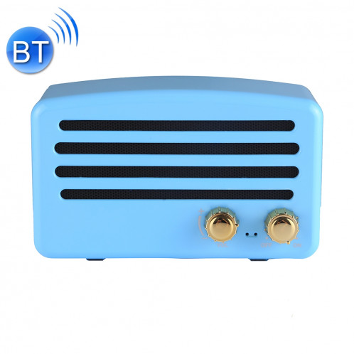 Haut-parleur stéréo sans fil portable Bluetooth V4.2 avec lanière, MIC intégré, prise en charge des appels mains libres et carte TF & AUX IN & FM, Bluetooth Distance: 10m (bleu ciel) SH02TT1082-38