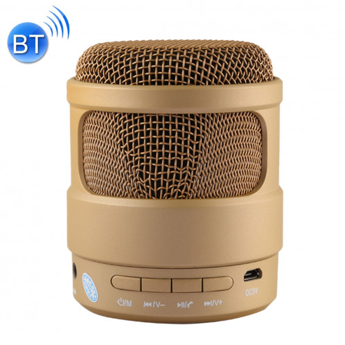 S-13 Haut-parleur Bluetooth sans fil pour musique stéréo portable, MIC intégré, prise en charge des appels mains libres et carte TF et fonction audio et FM AUX, Bluetooth Distance: 10 m (or) SH667J137-39