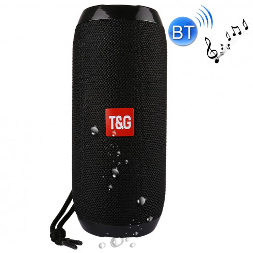 Haut-parleur stéréo portable Bluetooth TG117, avec micro intégré, prise en charge des appels mains libres et carte TF & AUX IN & FM, Bluetooth Distance: 10 m (noir) SH001B679-311