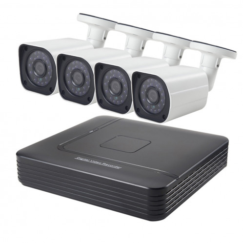 Kit de caméra NVR pour caméra IP à puce mégapixel COTIER A4B6 4Ch 1080P, vision nocturne / détection de mouvement, distance IR: 15 m SC078C1923-38