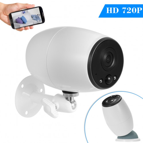 VESAFE VS-DC01 Sécurité HD 720P deux voies audio sans fil Wifi caméra IP, vision nocturne de soutien et détection PIR et carte TF, IP54 étanche (blanc) SH093W88-314