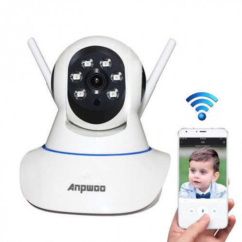 Anpwoo AP001 1.0MP 720P HD WiFi Caméra IP, Détection de mouvement / Vision nocturne (Blanc) SA097W1599-315