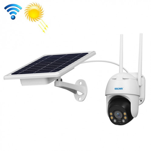 Caméra IP WiFi étanche ESCAM QF130 1080P IP66 avec panneau solaire, prise en charge de la vision nocturne et de la détection de mouvement et audio bidirectionnel et carte TF et contrôle PTZ SE0185658-315