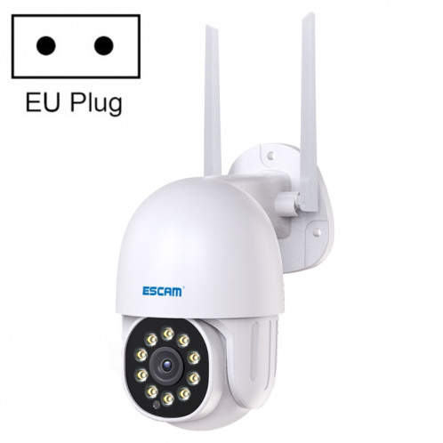 ESCAM PT202 HD 1080P PAN / Tilt / Zoom AI Caméra IP WiFi de détection humanoïde, prise en charge de la Vision nocturne / carte TF / Audio bidirectionnel (prise UE) SE89EU977-315
