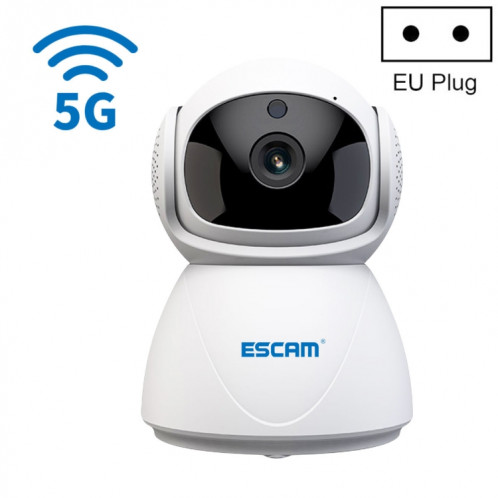 ESCAM PT201 HD 1080P Dual-bande wifi Caméra IP, Support Vision nocturne / Détection de mouvement / Trackage automatique / Carte TF / Deux voies Audio, Fiche EU SE11EU484-314
