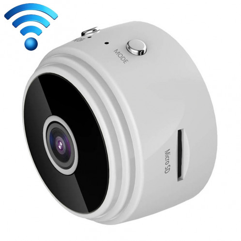 Caméra d'action A9 1080P WiFi IP mini DV, prise en charge de la détection de mouvement et de la vision nocturne infrarouge (blanc) SH365W1752-314