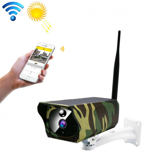 Caméra IP solaire WiFi sur batterie VESAFE VS-Y4 1080P HD, avec détection de mouvement PIR et vision nocturne infrarouge et carte TF (64 Go max.) SH7089717-312