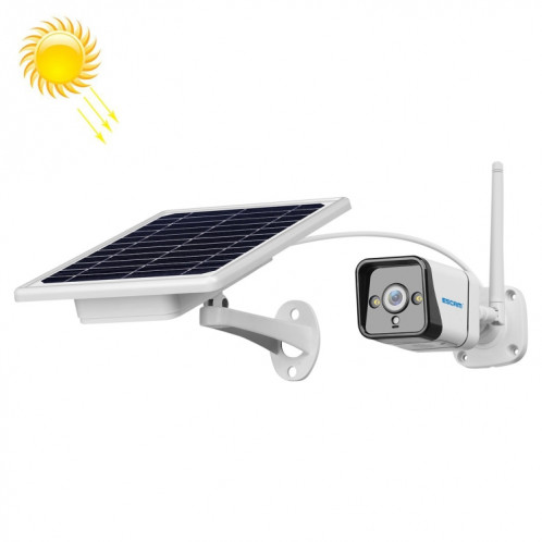 Caméra IP WiFi étanche ESCAM QF120 1080P IP66 avec panneau solaire, prise en charge de la vision nocturne et de la détection de mouvement et audio bidirectionnel et carte TF et contrôle PTZ SE7780150-317