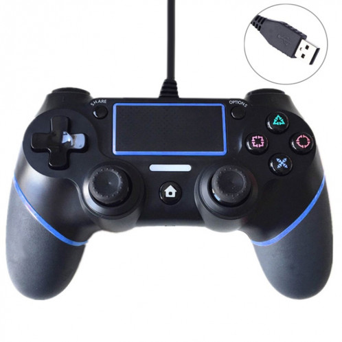 Manette de jeu filaire pour Sony Playstation PS4 (bleue) SH052L996-33