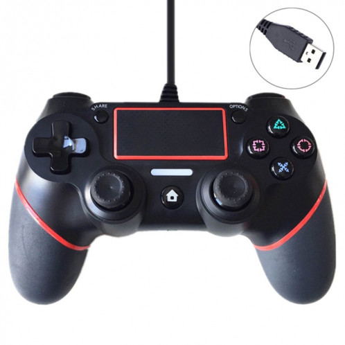 Manette de jeu filaire pour Sony Playstation PS4 (rouge) SH052R1099-33