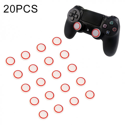 20 PCS Housse de protection en silicone lumineuse pour manette de jeu PS4 / PS3 / PS2 / XBOX360 / XBOXONE / WIIU (rouge) SH063R1897-37