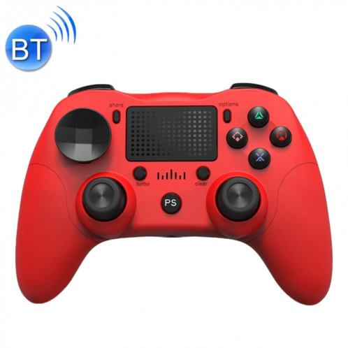 Manette de jeu Bluetooth sans fil P912 pour PS4 / PC (rouge) SH187R24-313