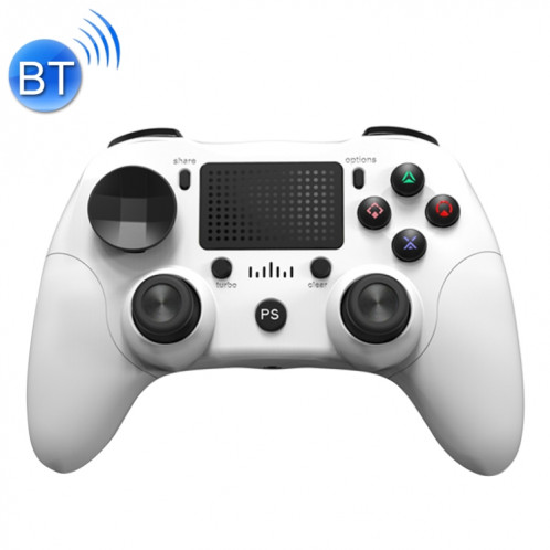 Manette de jeu Bluetooth sans fil P912 pour PS4 / PC (blanc) SH187W358-313