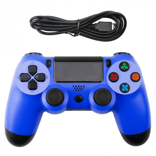 Manette de jeu de manette de jeu filaire à bouton flocon de neige pour PS4 (bleu) SH073L703-34