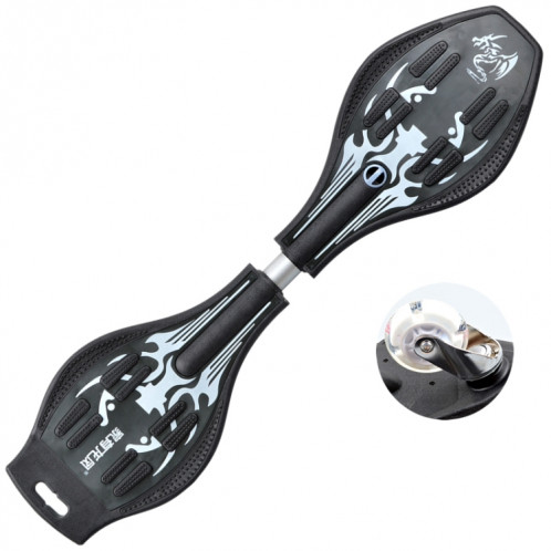 Fashion Vulcan Pattern Two-wheeled Skateboard Luminous Flash Wheel Vitality Board (Noir) SH331B1783-312