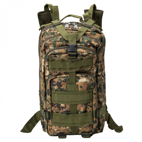 INDEPMAN DL-B002A Mode Camouflage Style Hommes Oxford Tissu Sac À Dos Épaules Sac 25L En Plein Air Randonnée Camping Sac De Voyage 3P Paquet Avec Épaulière MOLLE & IND Etendu Et Bandoulière Réglable, Taille: SI401A577-37