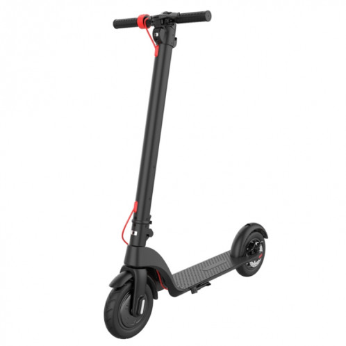  Scooter tout-terrain pliable étanche extérieur X7 avec pneus à vide de 8,5 pouces et écran LCD et lumières LED et batterie au lithium 6,4AH, charge: 20-100 kg (noir) SH8BEU1596-320