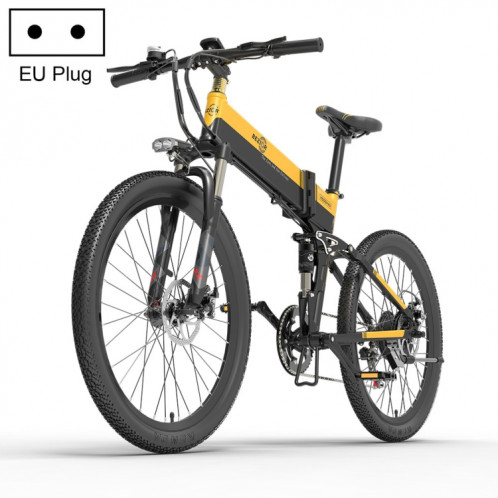  BEZIOR X500 PRO 10.4AH 500W Vélo de montagne électrique pliante avec des pneus de 26 pouces, fiche UE (jaune noir) SB4YEU1654-37