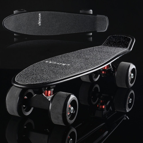 Shining Fish Plate Scooter Skateboard à quatre roues à inclinaison simple avec meule de 72 mm (noir) SH643B417-39