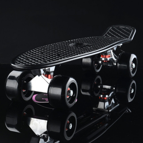 Shining Fish Plate Scooter Skateboard à quatre roues à inclinaison simple avec roue de 72 mm (noir) SH646B327-39